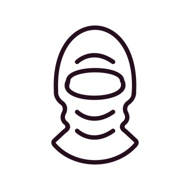 Kar maskesi sembolü basit siluet simgesi