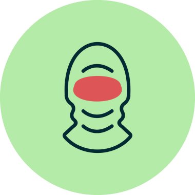 Kar maskesi sembolü basit siluet simgesi