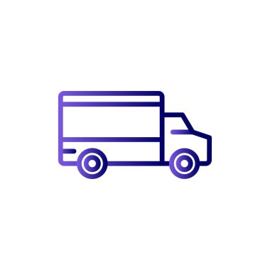 dağıtım kamyonu ikonu vektör çizimi