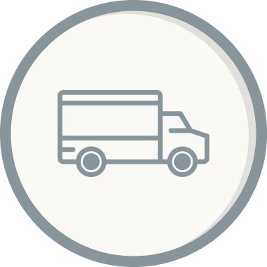 dağıtım kamyonu ikonu vektör çizimi