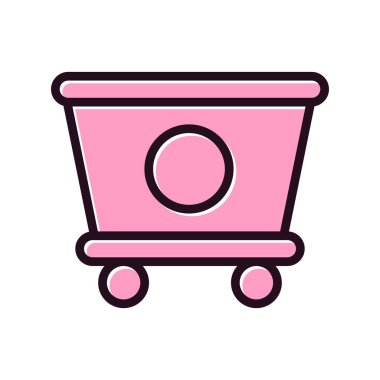 Alışveriş arabası simgesi vektör illüstrasyon grafik tasarımı