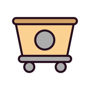 Alışveriş arabası simgesi vektör illüstrasyon grafik tasarımı
