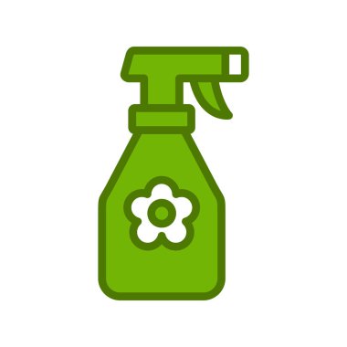  Temizlik spreyi ikon vektörü. İnce çizgi işareti. izole edilmiş sınır sembolü çizimi