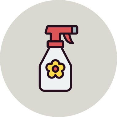 Temizlik spreyi simgesinin vektör illüstrasyonu