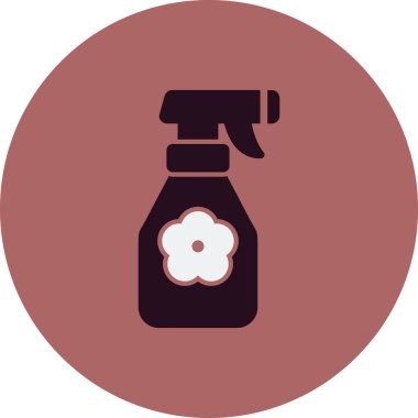 Temizlik spreyi simgesinin vektör illüstrasyonu