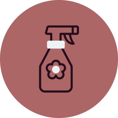 Temizlik spreyi simgesinin vektör illüstrasyonu