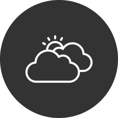 vektör bulut simgesi, basit tasarım