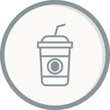 kahve fincanı simgesi, vektör illüstrasyonu  