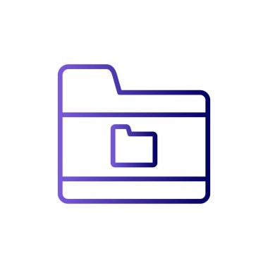 klasör satırı simgesi, vektör çizim