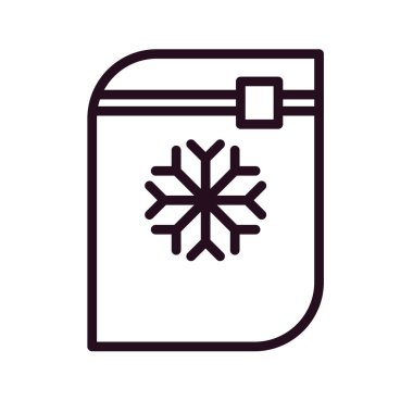 Donmuş gıda simgesi, vektör illüstrasyonu