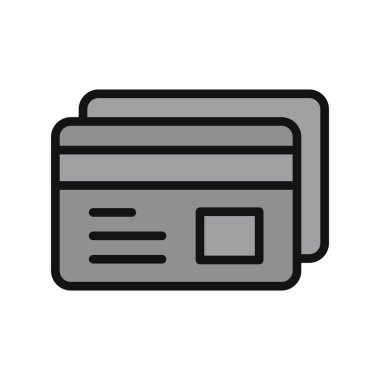 Kredi kartı simgesi, vektör illüstrasyonu