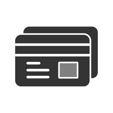 Kredi kartı simgesi, vektör illüstrasyonu