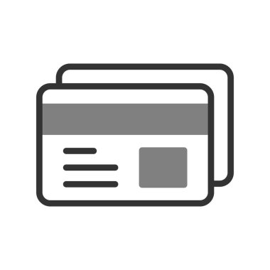 Kredi kartı simgesi, vektör illüstrasyonu