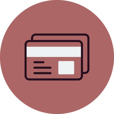 Kredi kartı simgesi, vektör illüstrasyonu