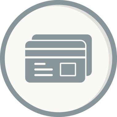 Kredi kartı simgesi, vektör illüstrasyonu