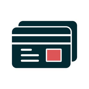 Kredi kartı simgesi, vektör illüstrasyonu