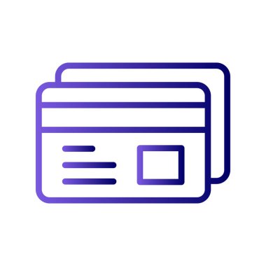 Kredi kartı simgesi, vektör illüstrasyonu