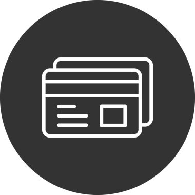 Kredi kartı simgesi, vektör illüstrasyonu