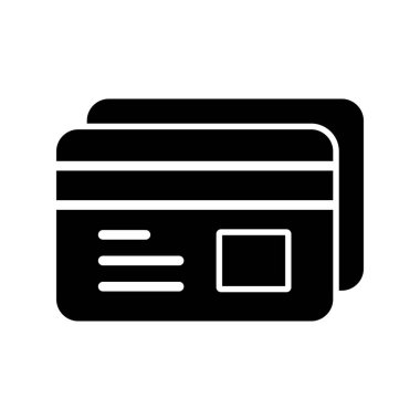 Kredi kartı simgesi, vektör illüstrasyonu