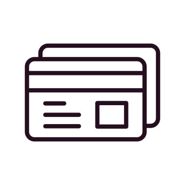 Kredi kartı simgesi, vektör illüstrasyonu
