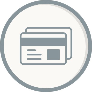 Kredi kartı simgesi, vektör illüstrasyonu