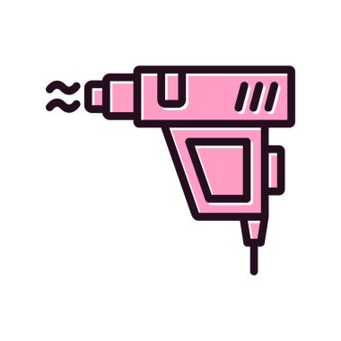 Isı tabancası sembolü. Siluet sembolü.