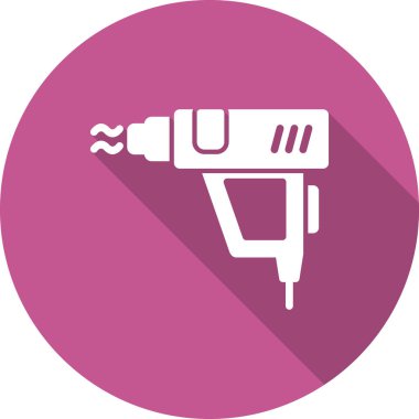 Isı tabancası sembolü. Siluet sembolü.