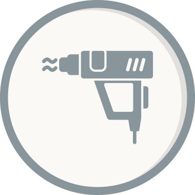 Isı tabancası sembolü. Siluet sembolü.