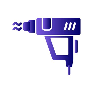 Isı tabancası sembolü. Siluet sembolü.