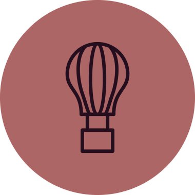 sıcak hava balon simge vektör çizim