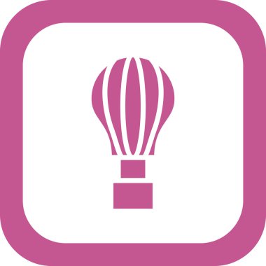 sıcak hava balon simge vektör çizim