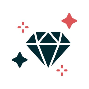 Elmas simgesi vektör illüstrasyonu