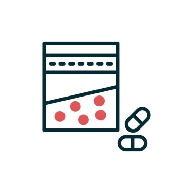 Uyuşturucu. Web simgesi basit illüstrasyon