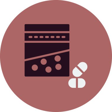 Uyuşturucu. Web simgesi basit illüstrasyon