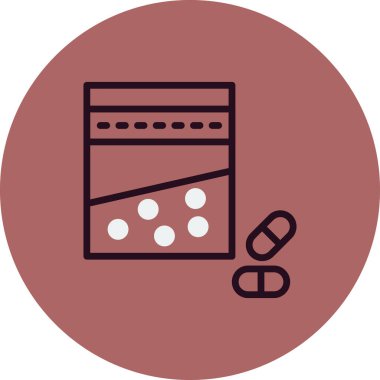 Uyuşturucu. Web simgesi basit illüstrasyon