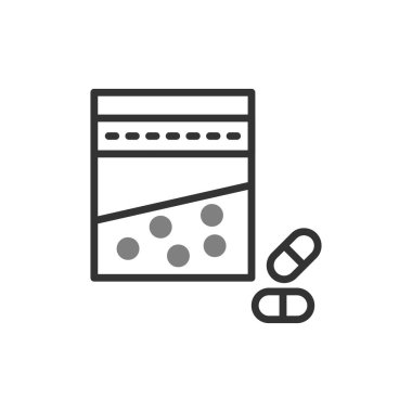 Uyuşturucu. Web simgesi basit illüstrasyon