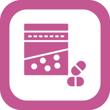 Uyuşturucu. Web simgesi basit illüstrasyon