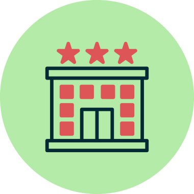 Otel simgesi vektör illüstrasyonu