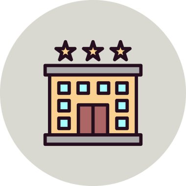 Otel simgesi vektör illüstrasyonu