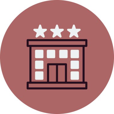 Otel simgesi vektör illüstrasyonu