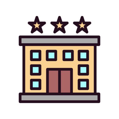 Otel simgesi vektör illüstrasyonu