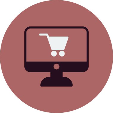 çevrimiçi alışveriş simgesi vektör illüstrasyonu