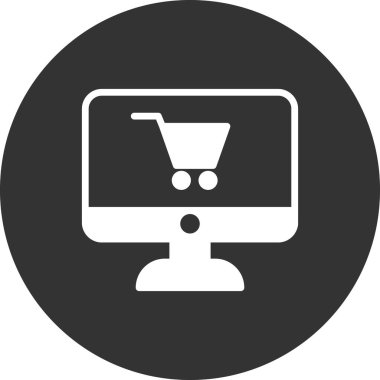 çevrimiçi alışveriş simgesi vektör illüstrasyonu