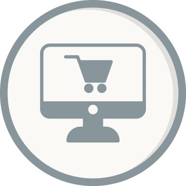 çevrimiçi alışveriş simgesi vektör illüstrasyonu