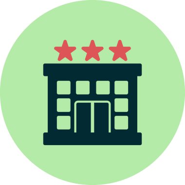 Otel simgesi vektör illüstrasyonu