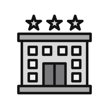 Otel simgesi vektör illüstrasyonu