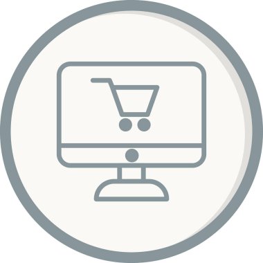 çevrimiçi alışveriş simgesi vektör illüstrasyonu