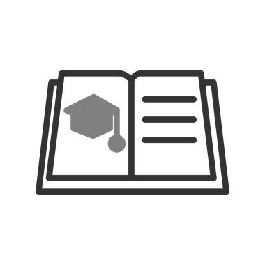 Öğrenme simgesi, vektör illüstrasyonu 