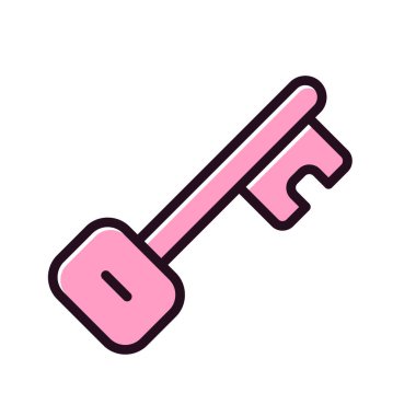 Anahtar simgesi vektör illüstrasyonu