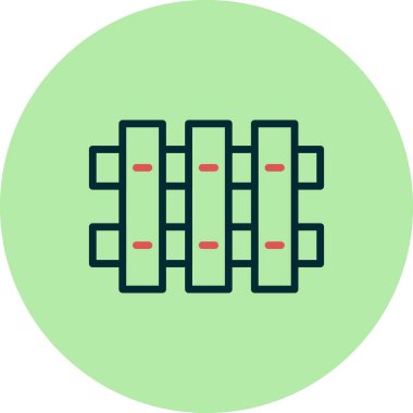 Çit. Web simgesi vektör illüstrasyonu